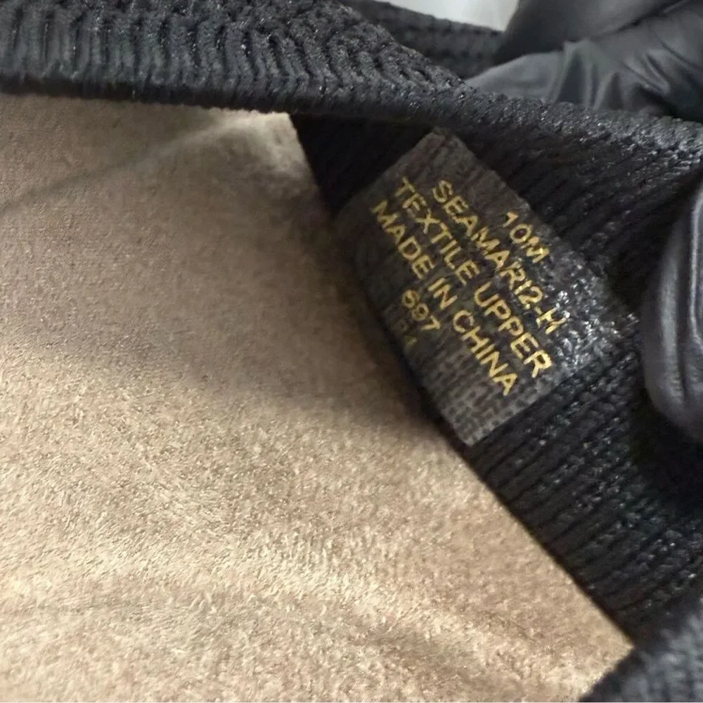 Knit Slide Sandal Easy‎ Spirit Black Textile Open Toe Size 10M
